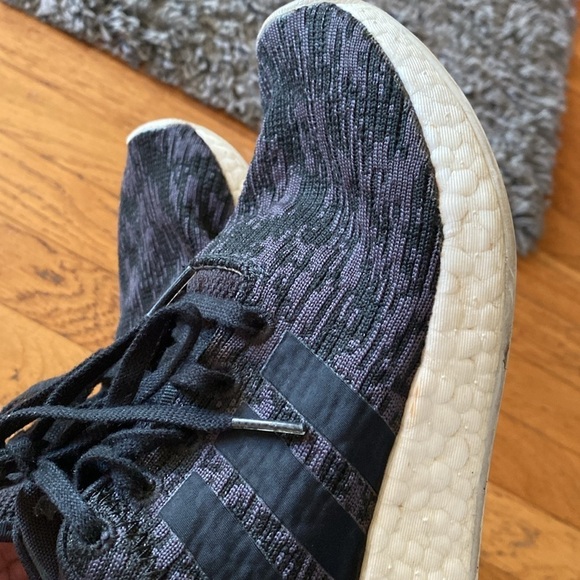 Adidas NMD R2 Women's Size 7 Running Shoes Core Black Wonder Pink Boost Sneakers - Picture 11 of 14